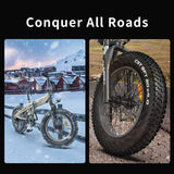 All terrain tires of Himo ZB20 48V 250W 20'' Fat Tire Foldable Electric Bike