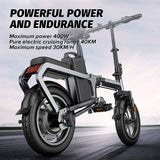 X5S 48V 400W 14" Shaft Driven Folding Electric Bike