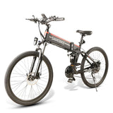 Samebike LO26 26 Inch Folding Electric Bike 48V 500W Motor Electric Bicycle Black 02