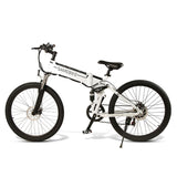 Samebike LO26 26 Inch Folding Electric Bike 48V 500W Motor Electric Bicycle White 03